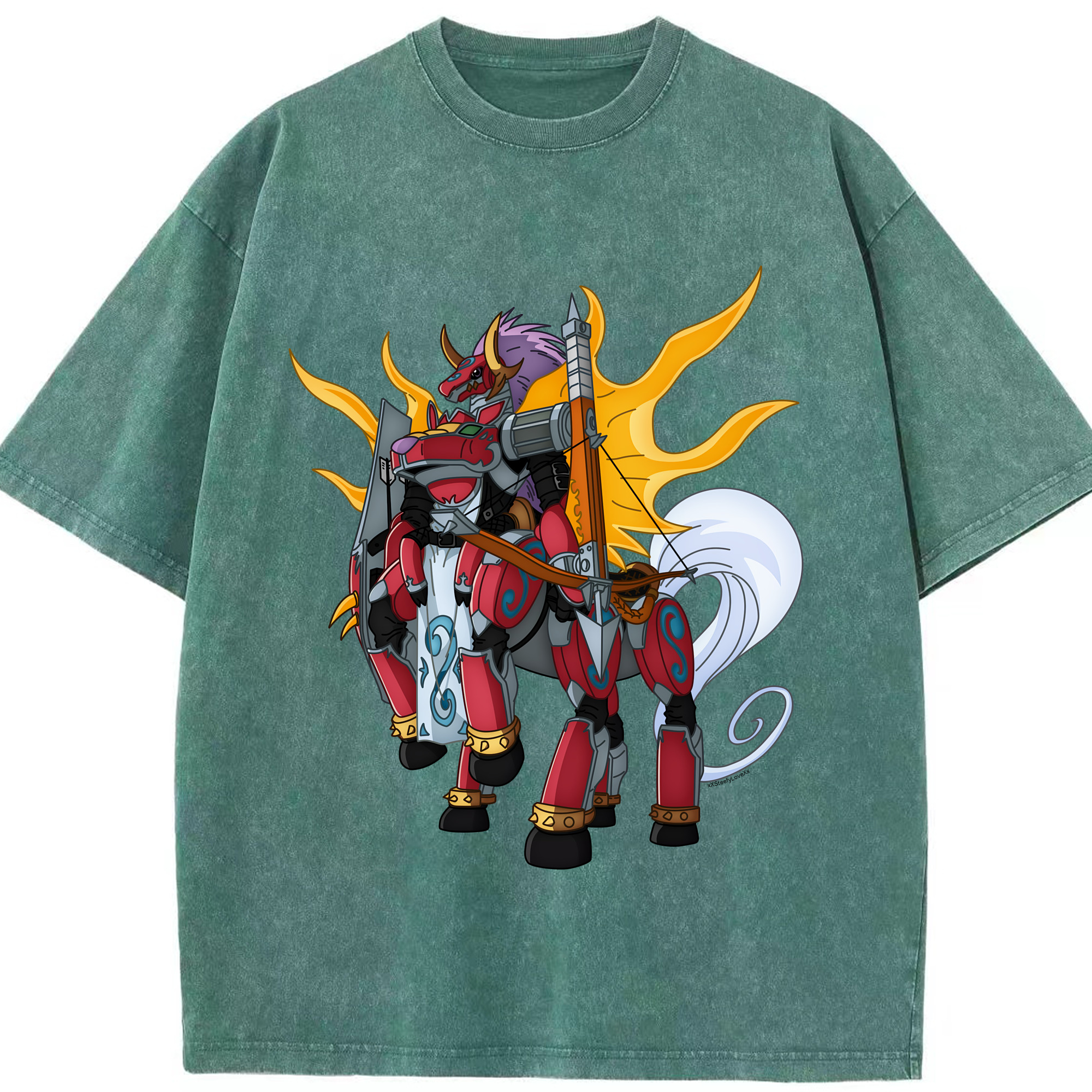（画像用） Digimon デジタルモンスター/デジモン 綿100% ヴィンテージ風 半袖Tシャツ（フロントプリント）